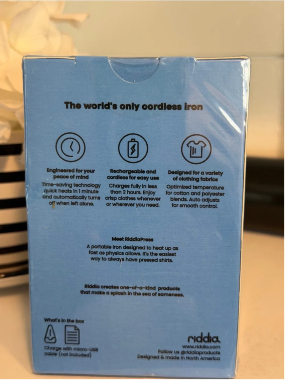 New RiddiaPress Cordless Mini Travel Iron